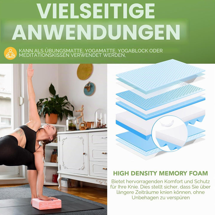 BLOSTM Extra dicke Garten-Knieunterlage – grosse, faltbare Garten-Knieunterlage mit Griffen – wasser
