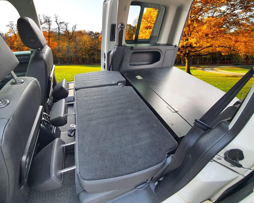 BREMER SITZBEZÜGE Multiflexboard klappbar kompatibel mit VW Caddy Kurz und Maxi ab 2003 Bettverlänge