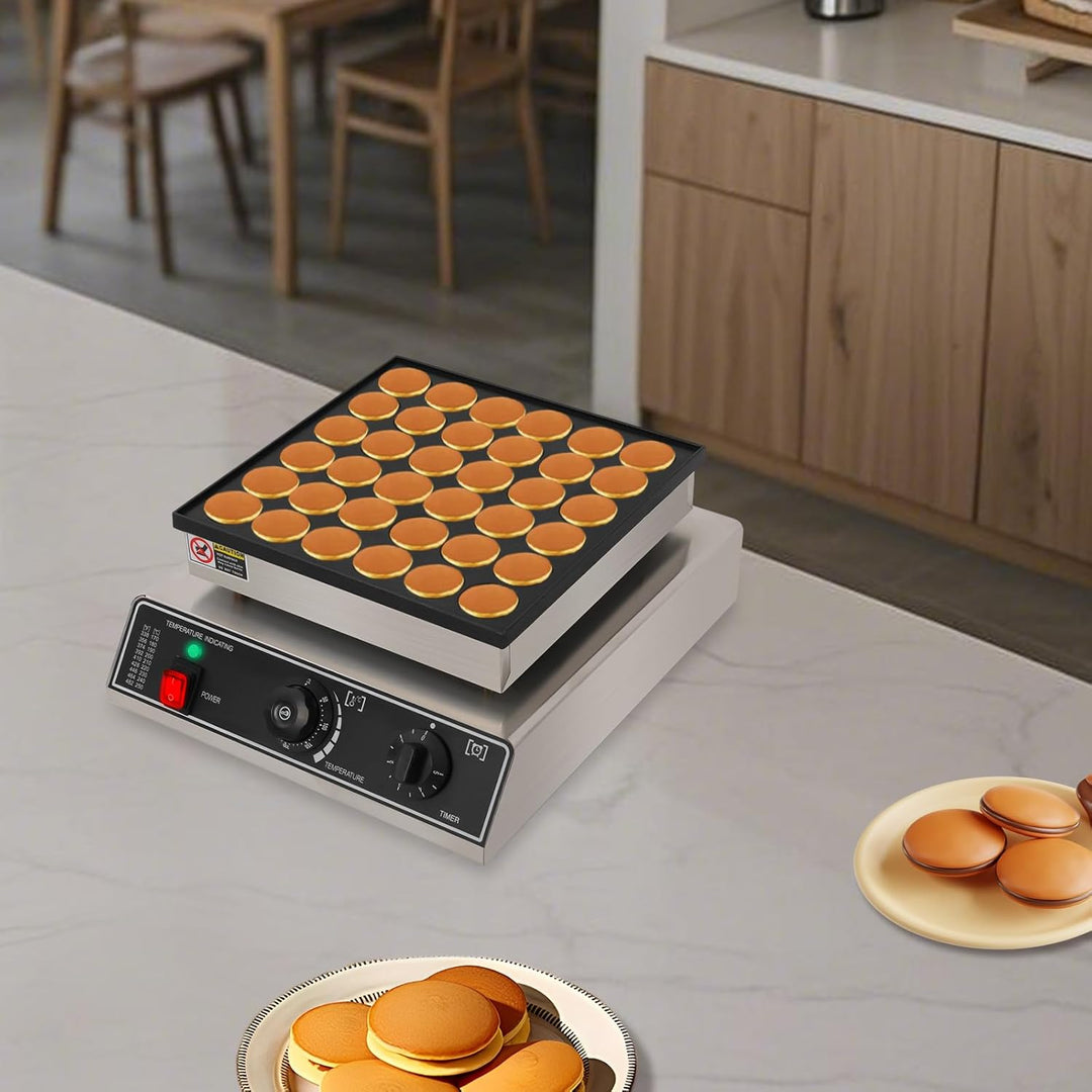 36 Löcher Elektrisch Dutch Pancakes Maker 950W, Professioneller Poffertjes Maker, Gewerblicher Muffi