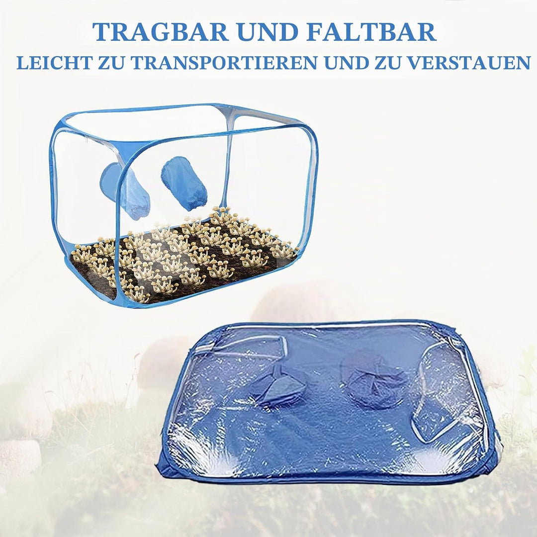 Pilzzuchtzelt, 90 * 60 * 60 cm Pilz Zucht Zelt Glovebox Pilzzucht Pilze Züchten Set Kompakte Pilzzuc