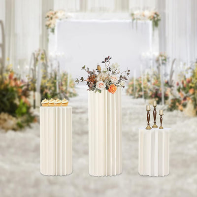 Hochzeit Karton Blumenständer Vasen, Faltbarer Tafelaufsatz aus Karton, zylinderförmige Blumenstände