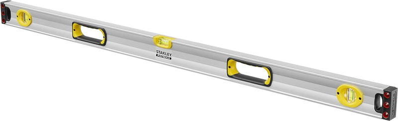 Stanley FatMax Wasserwaage II (120 cm, magnetisch, 1 horizontale/2 vertikale Libellen Hohlprofil Alu