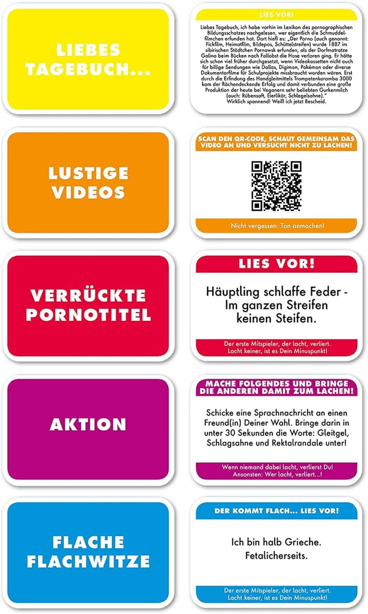 WER LACHT, VERLIERT! Das lustigste & dümmste Brettspiel Aller Zeiten - Witziges Niveaulimbo für Erwa