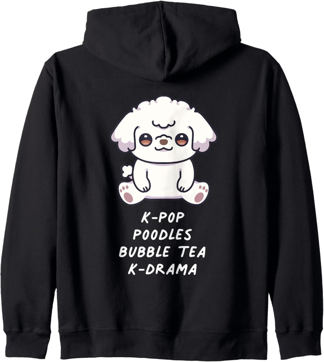 K-Pop Pudel Bubble Tea K-Drama Kawaii Dog Hundefreunde Musik Kapuzenjacke