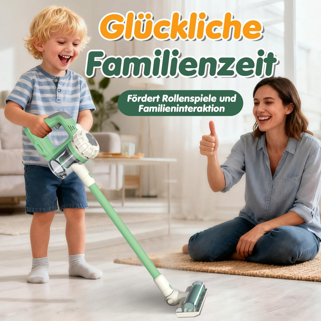 VARANO Spielzeug-Staubsauger für Kinder, Kinderstaubsauger mit echter Funktion, Staubsauger-Spielzeu