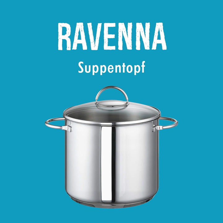Rohe Germany Ravenna Suppentopf, Edelstahl, Silber, 24 cm, 24 cm