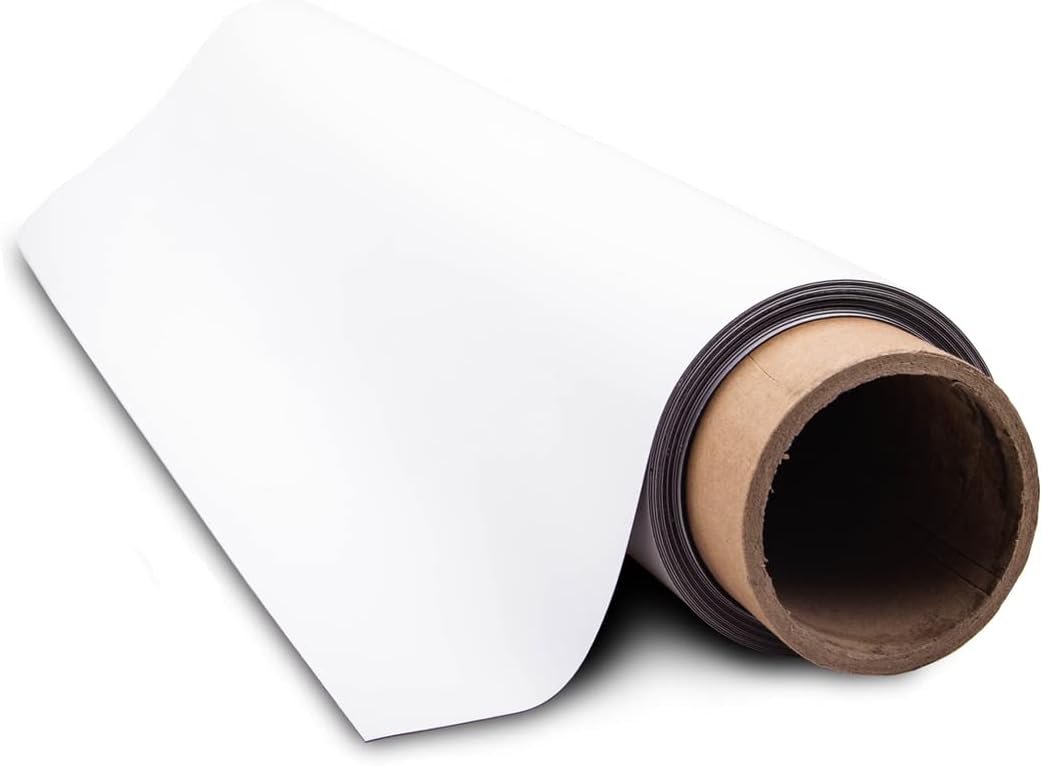 Magnetfolie (magnets4you) weiss beschichtet, Breite 1000x0,85 mm, Laufmeter 1000x1000x0.85 mm Weiss,