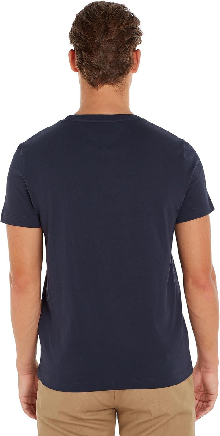 Tommy Hilfiger Herren Kurzarm T-Shirts XS Blau (Desert Sky), XS Blau (Desert Sky)