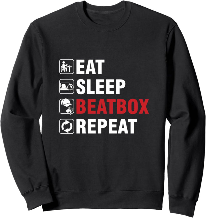 Rap Hiphop Beatboxer Sänger Ghetto Cooler Beatbox Künstler Sweatshirt