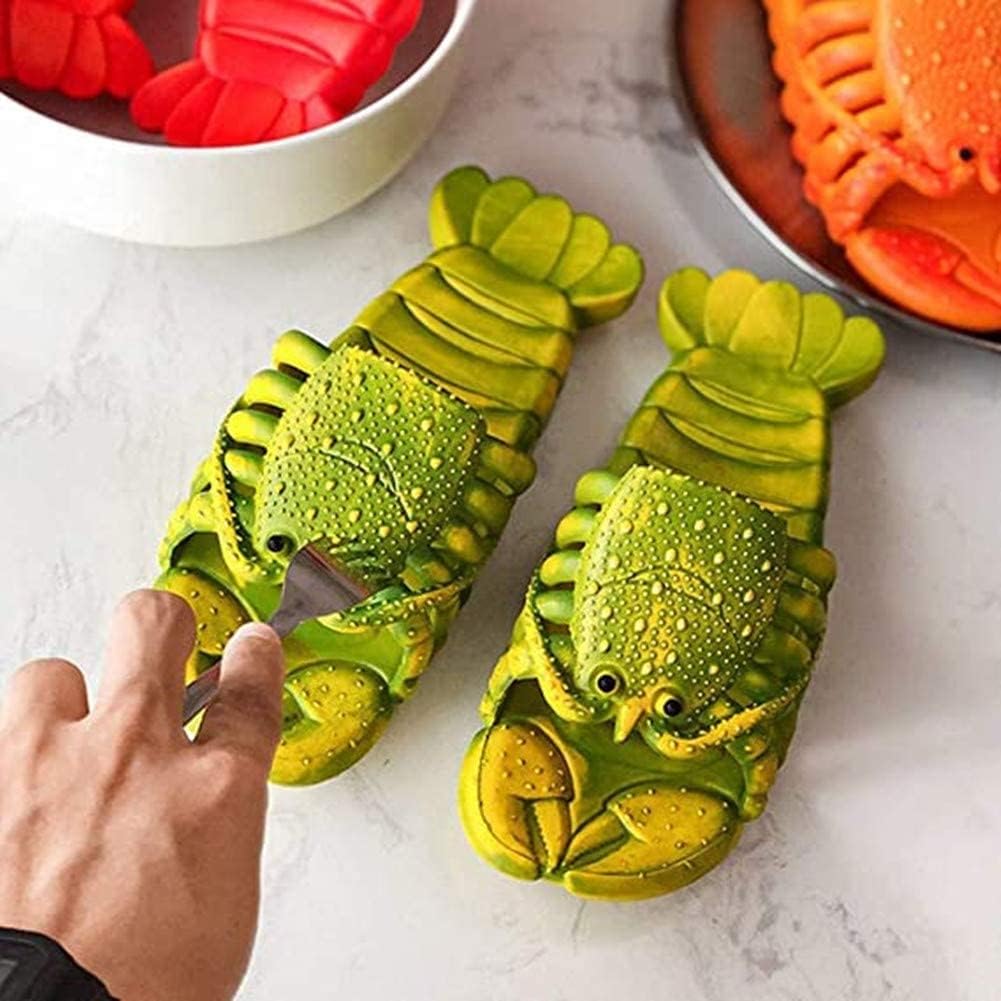 Asifn Hummer Flip-Flops Kinder Hausschuhe Sommer lustige Tier Süsse Strandschuhe Damen Weiche Kreati