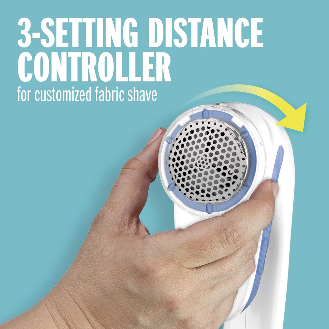 Conair Fusselentferner, Batteriebetriebener Fusselrasierer für Kleidung und Stoffe, Ergonomischer Gr