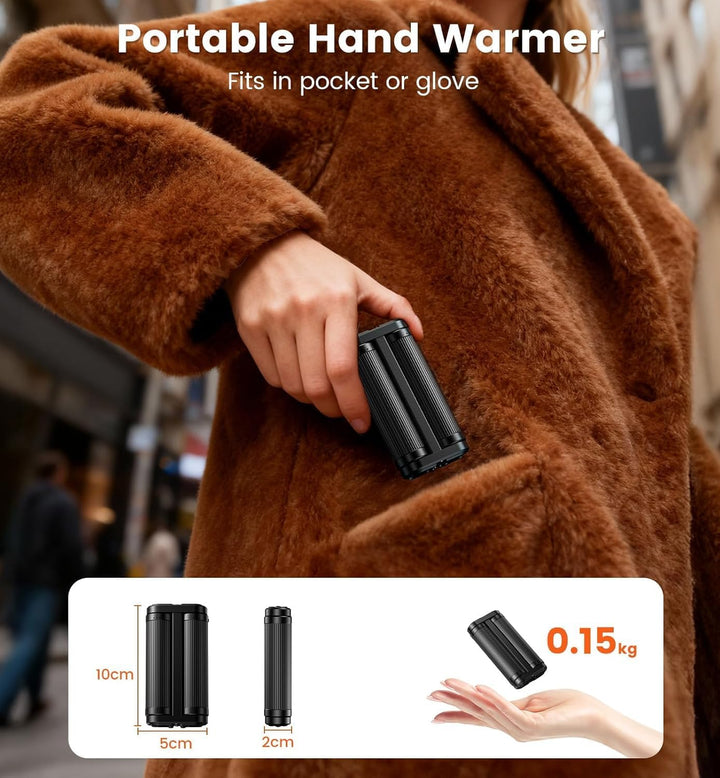 Ziweo Handwärmer Elektrisch, Wiederverwendbar Taschenwärmer Aufladbar USB 3s Schnellheizung, Innovat
