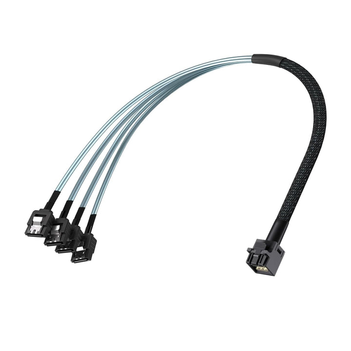 10Gtek SFF-8643(Host) zu 4x Sata(Target) 0.5-Meter(1.65-ft), 6G Internal Mini SAS HD to SATA 7pin Ha