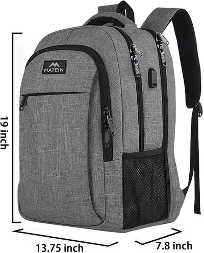 MATEIN Daypacks, Laptop Rucksäcke 17,3 Zoll Anti Diebstahl Tasche Herren Arbeit Rucksack College Day