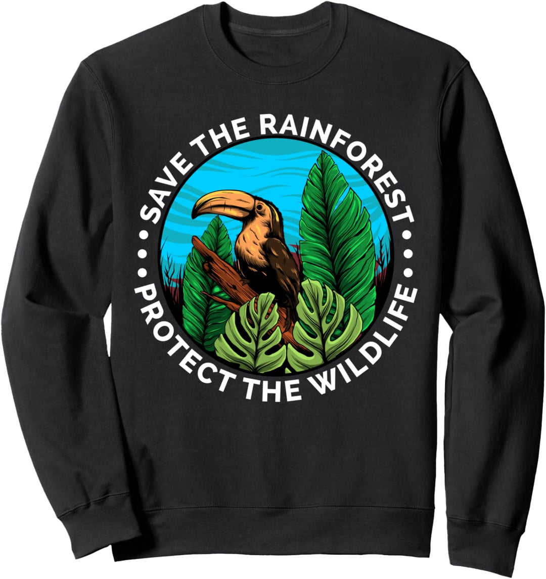 Rettet den Regenwald Schützt die Tierwelt Earth Day Sweatshirt
