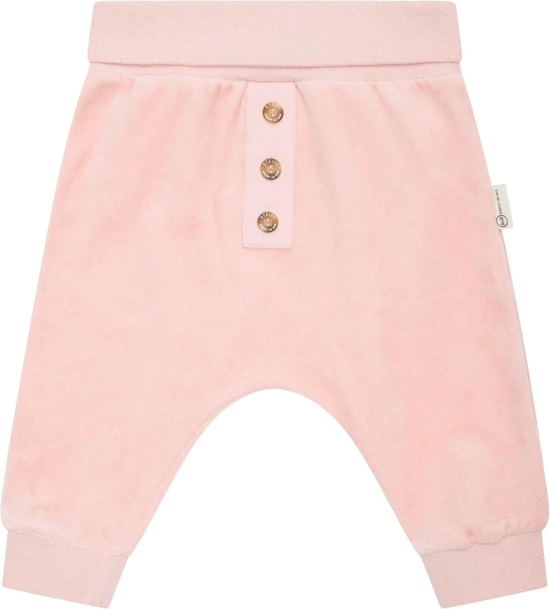 Steiff Unisex Baby Lässige Hose Basic Jogginghose mit Beinbündchen 50 Silver Pink, 50 Silver Pink