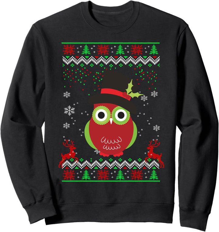 Weihnachtsmann-T-Shirt Weihnachts-Eule Sweatshirt