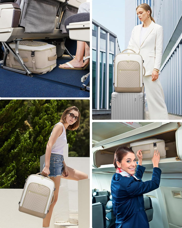 LOVEVOOK Reiserucksack Damen Gross 40L Handgepäck Tasche für Flugzeug 18 zoll Laptop Reisetasche Was