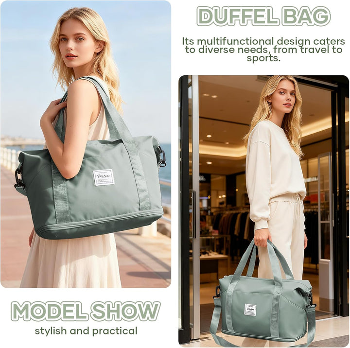 Reisetasche Damen Sporttasche 40x20x25 Ryanair Handgepäck Tasche Weekender Bag Schwimmtasche Wasserd