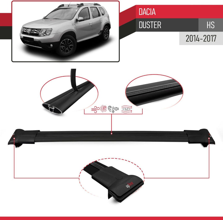 RE&amp;AR Tuning Kompatibel mit Dacia Duster 2014-2018 Relingträger Fly Modell Dachträger Gepackträger S