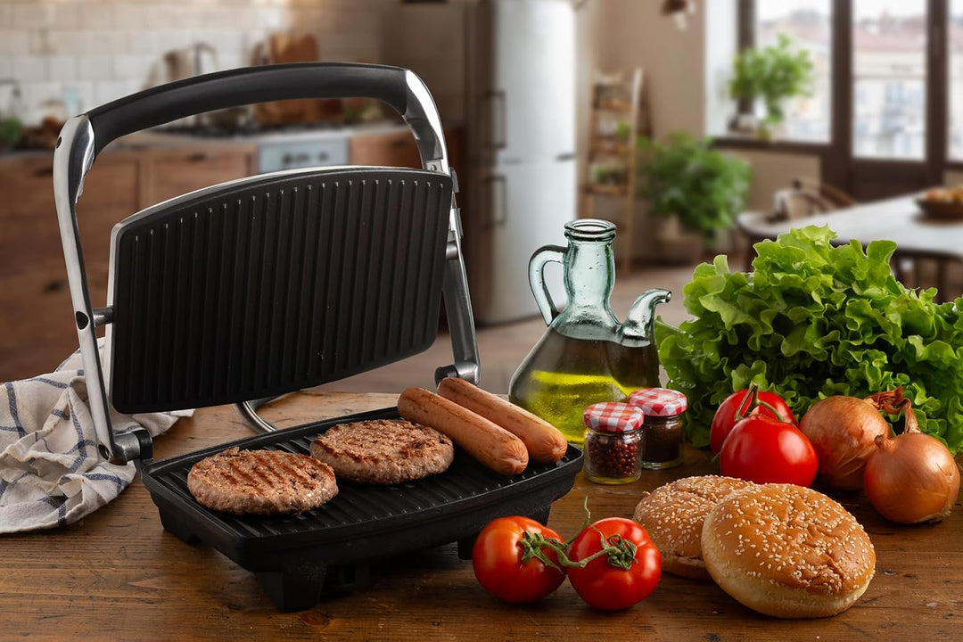 Ariete 1911 Toast & Grill Slim - Antihaft-Elektroplatte für Toast und Sandwich - gerippte Platte - 1