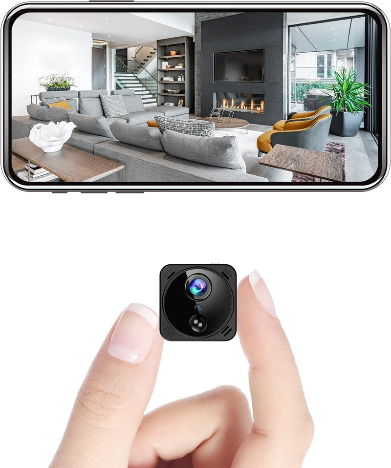 HYCENCY Mini Kamera 4K WLAN Überwachungskamera Live Übertragung Handy APP WiFi Kleine Sicherheitskam