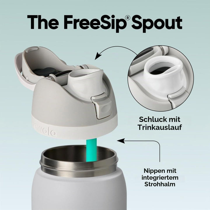 Owala FreeSip Isolierte Edelstahl Trinkflasche mit Strohhalm, 945 ml – BPA-frei, optimal für Sport,