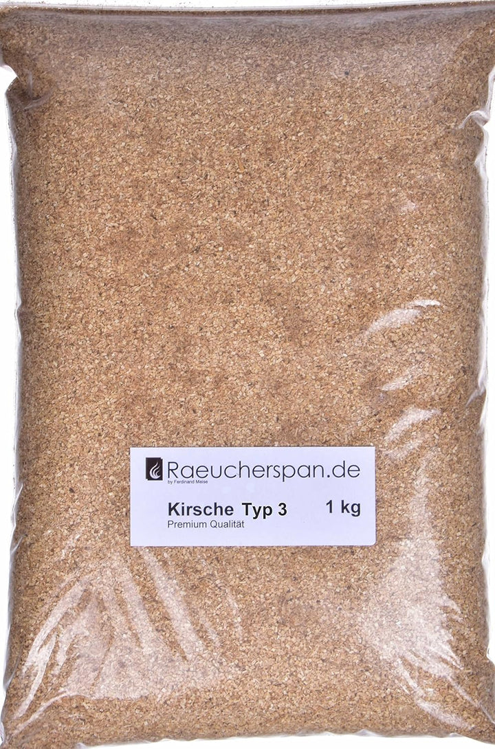 Räucherspäne Räuchermehl Kirsche u. Buche Typ 3 (0,3-1mm) Sparbrand/Räucherschnecke/Kaltrauchgenerat