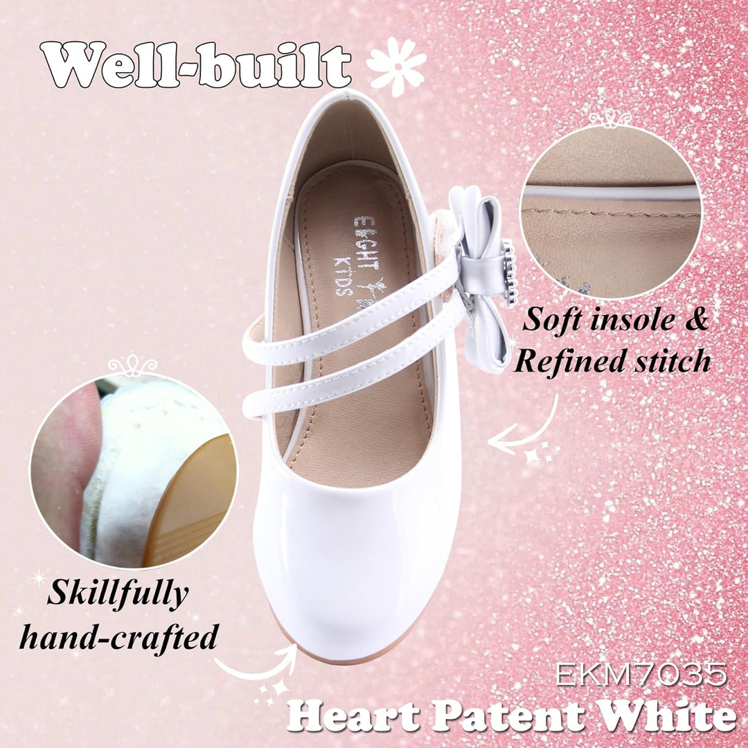 EIGHT KM EKM7018 Mädchen High Heel Kleid Schuhe Mary Jane Prinzessin Hochzeit Pumps Schuhe Glänzend