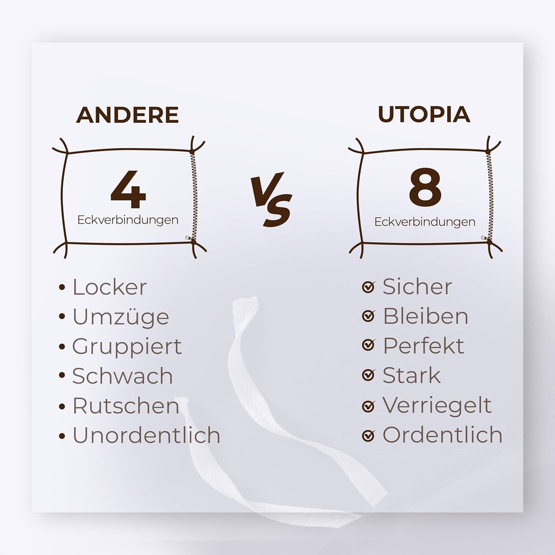 Utopia Bedding Bettwäsche 135x200 4teilig - Mikrofaser 2 Bettbezug 135x200 cm + 2 Kissenbezüge 80x80