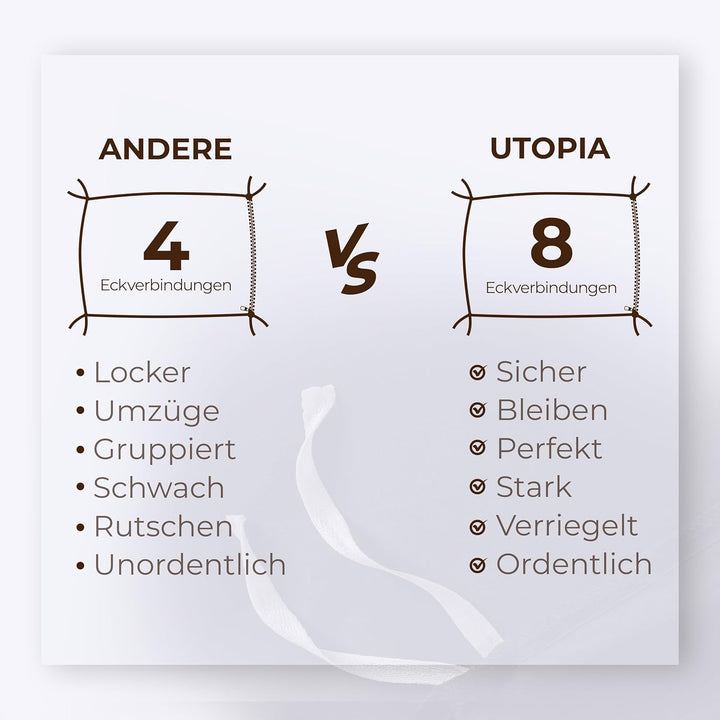 Utopia Bedding Bettwäsche 135x200 4teilig - Mikrofaser 2 Bettbezug 135x200 cm + 2 Kissenbezüge 80x80