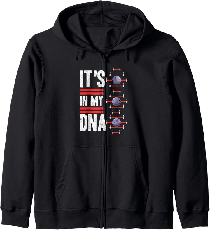 ITS IN MY DNA, Retro Bowling Spieler, Bowlen, Bowling Kapuzenjacke