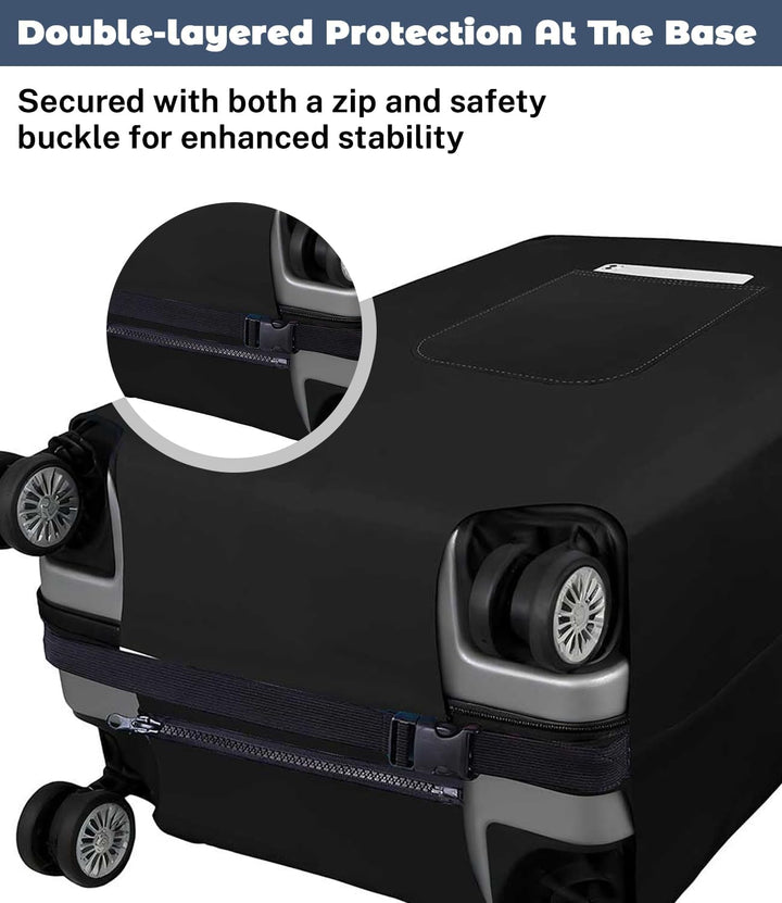 Morbuy Elastisch Kofferschutzhülle, Klein Kofferhülle Schwarz mit Reissverschluss, Suitcase Luggage