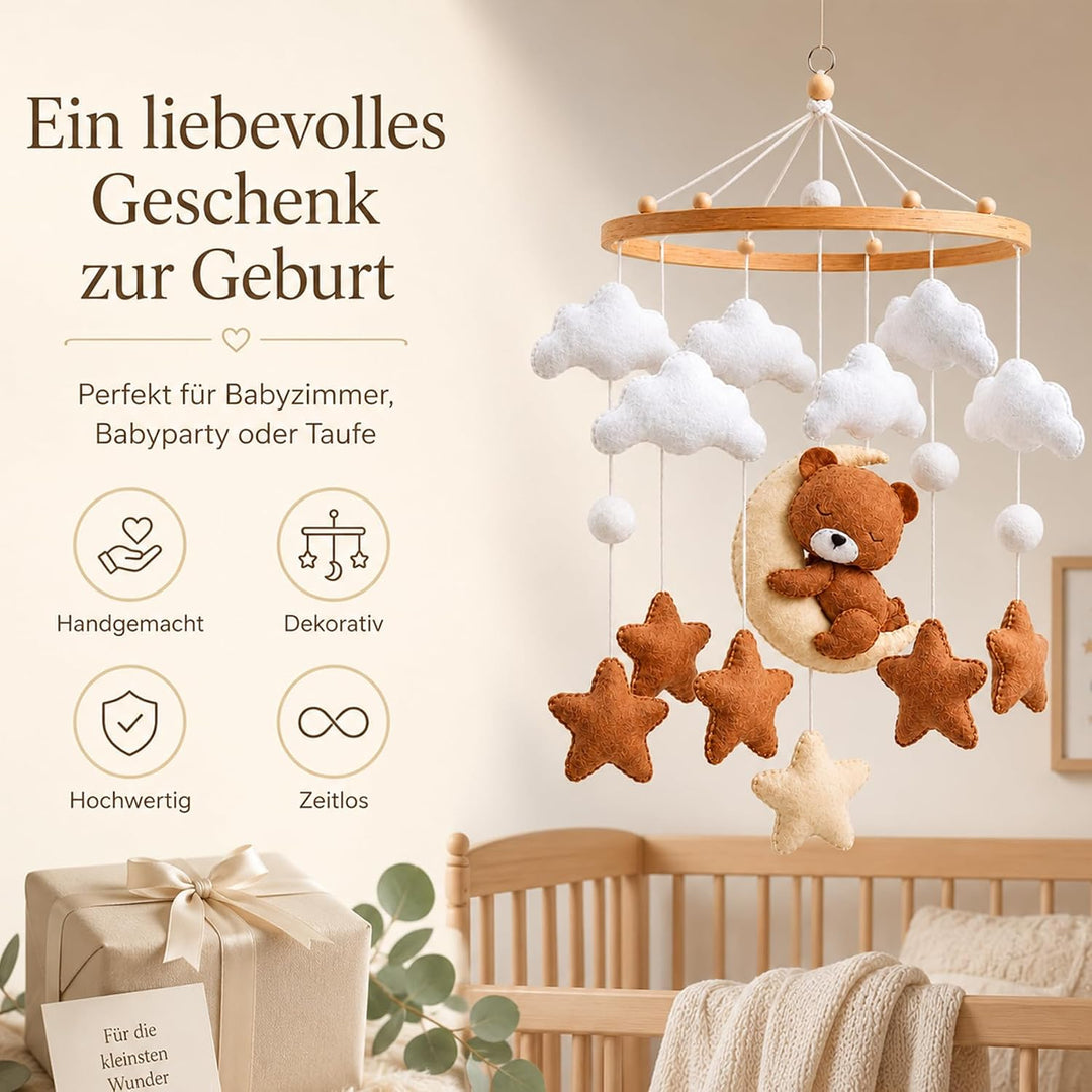 Baby Mobile Halterung Holz Babybett Klammer-BB, Klammer-BB