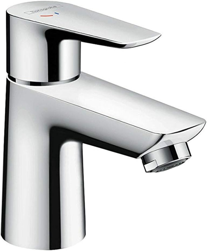 hansgrohe Wasserhahn Talis E CoolStart (Armatur mit Auslauf Höhe 80mm und Zugstangen-Ablaufgarnitur)