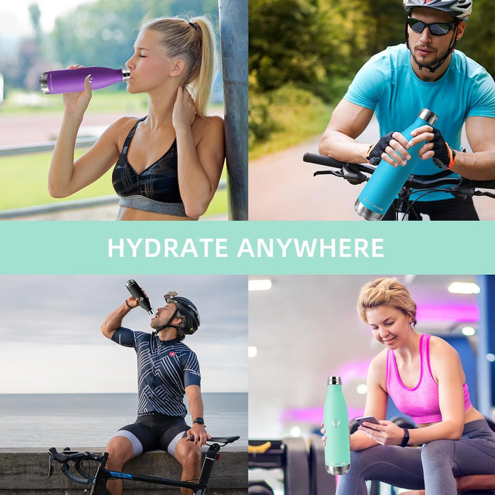 Thermosflasche- 1l- Trinkflasche Edelstahl, Trinkflasche Sport, BPA-freie, Trinkflasche Auslaufsiche