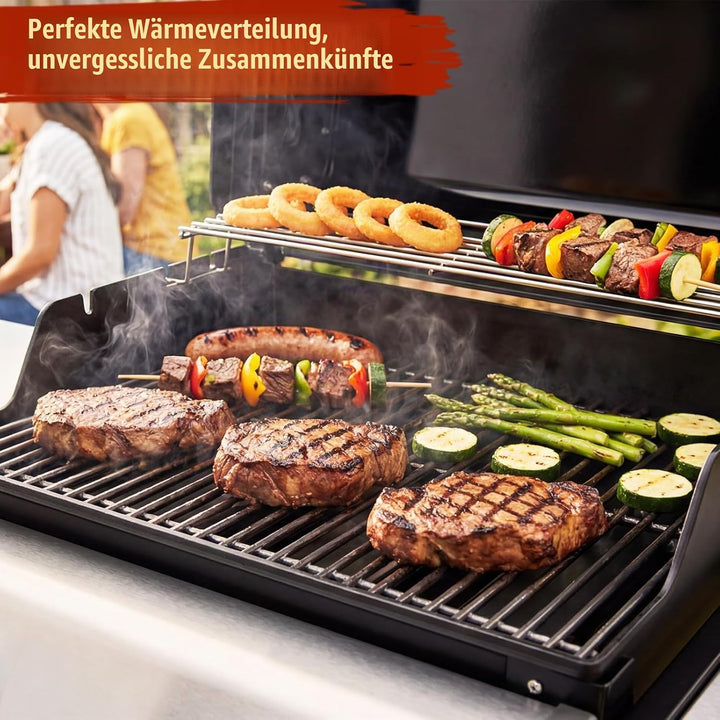 Denmay Edelstahl Flavorizer Bar &amp; Grillroste für Weber Spirit E210 E220 S210 S220 (mit vorderen Bren