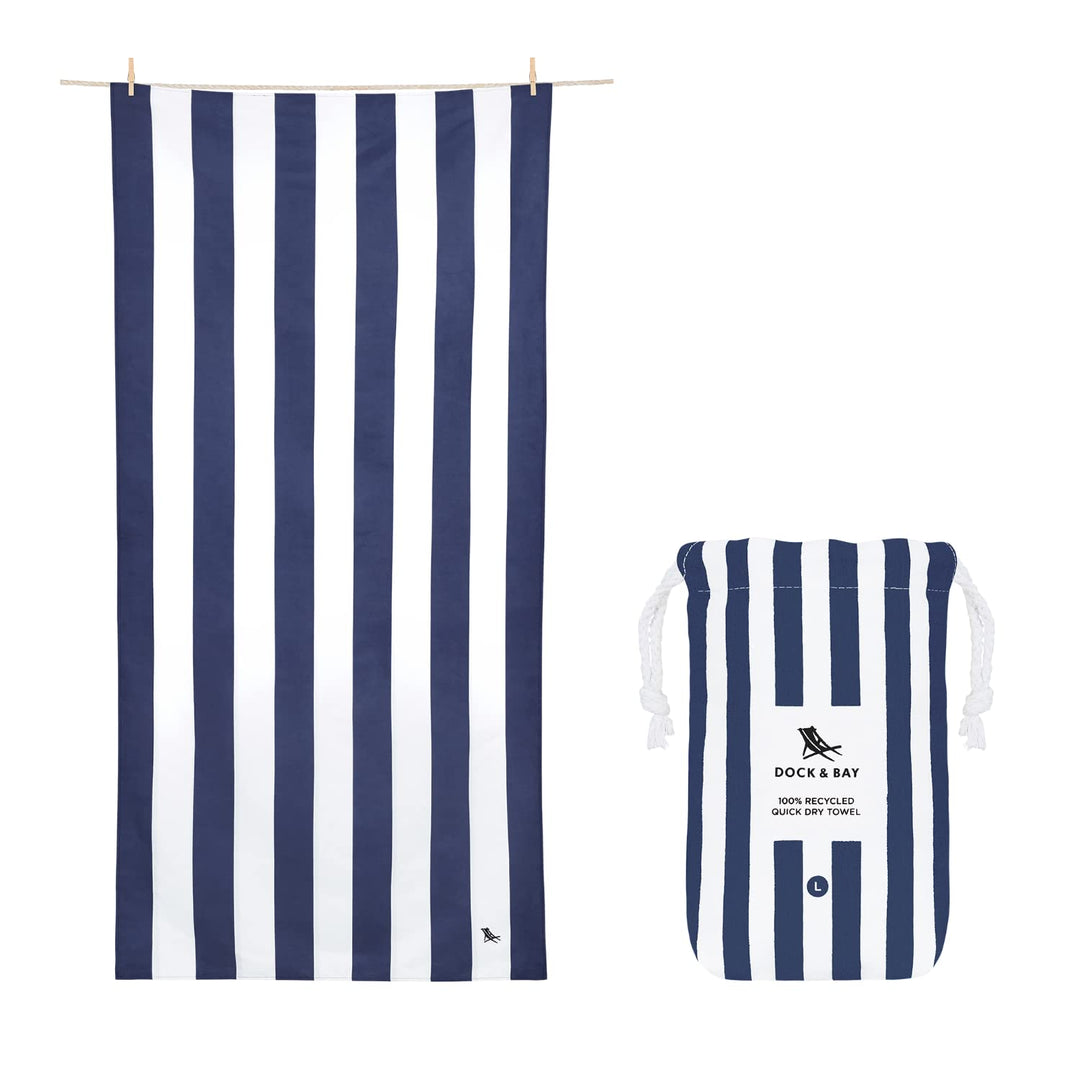 Dock &amp; Bay Strandhandtuch - Schnell trocknende Mikrofaser, ohne Sand - Kompakt, Leicht - 100% recyce