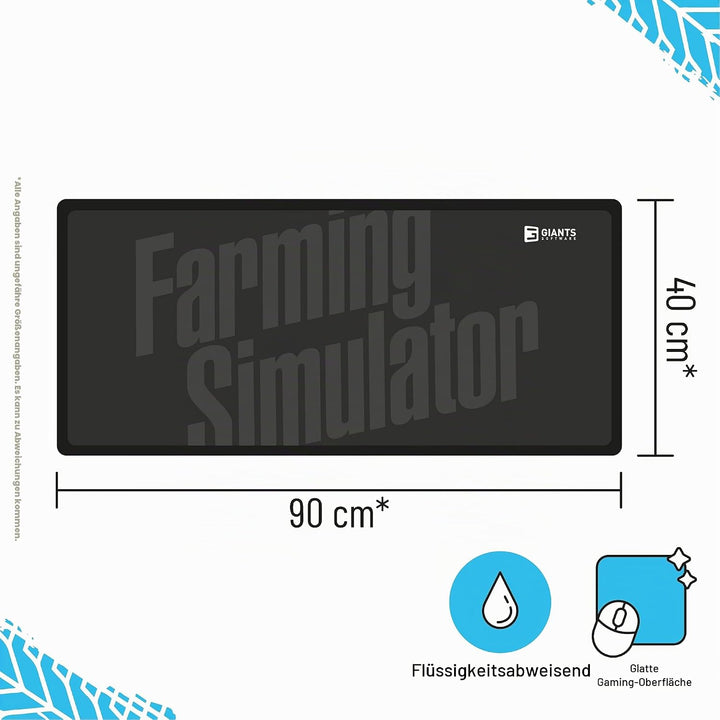 Farming Simulator Landwirtschaftssimulator Gaming Pad (Grösse 90x40 cm, Rutschfester Boden aus Kauts