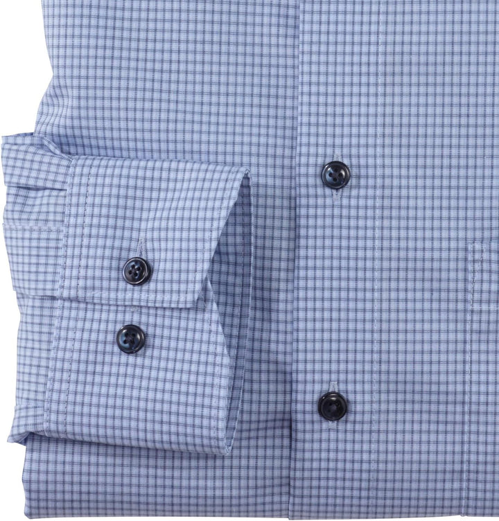 OLYMP Herren Businesshemd Langarm Luxor,Kariert,modern fit,Button-Down-Kragen 39 Bleu 11, 39 Bleu 11