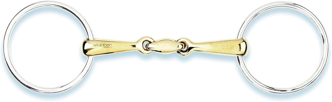 Stübben Gebiss 2222 Wassertrense doppelt gebrochen 14,0 cm - 16 mm - Sweet Copper, 14,0 cm - 16 mm -