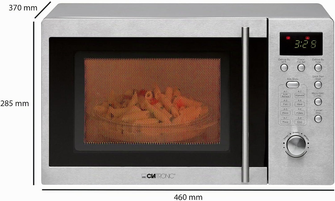 Clatronic® Mikrowelle mit Grill | 1000 Watt | platzsparende Mikrowelle Unterbau | 20L Garraum | Mikr
