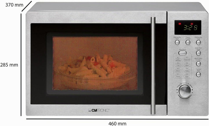 Clatronic® Mikrowelle mit Grill | 1000 Watt | platzsparende Mikrowelle Unterbau | 20L Garraum | Mikr