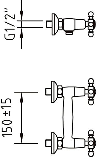 Clever 94477 With 2 Antihaftbeschichtung, elegant, verchromt Ducha Duscharmatur, Ducha Duscharmatur