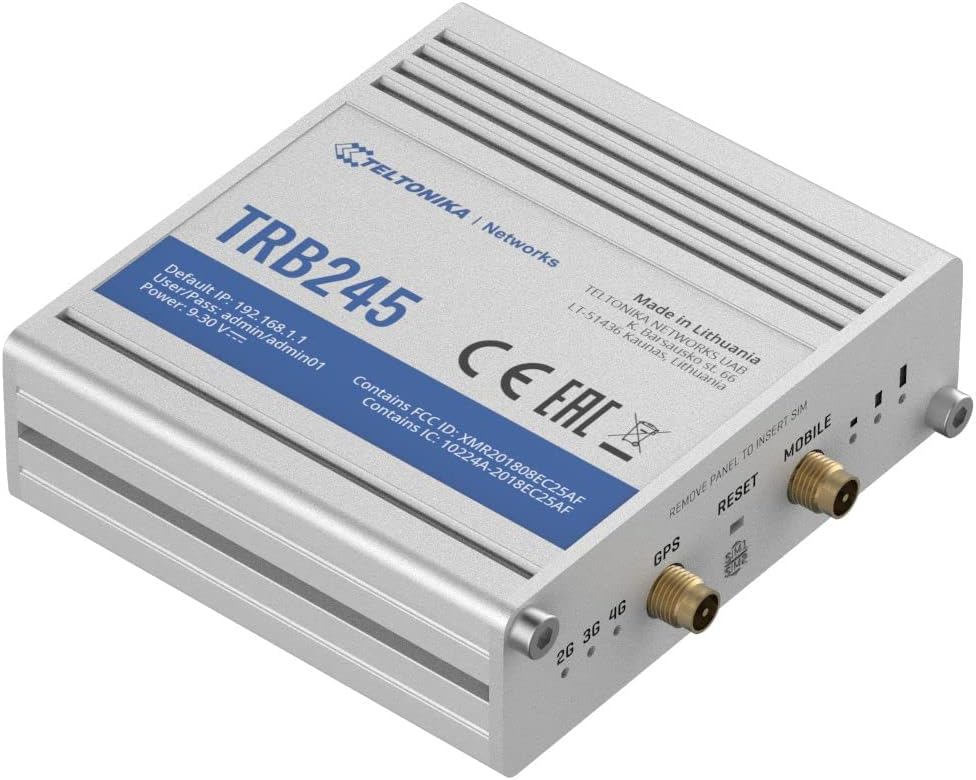 Teltonika TRB245 Industrial M2M LTE CAT 4 Gateway TRB245000000, 150, W125727569 (4 Gateway TRB245000