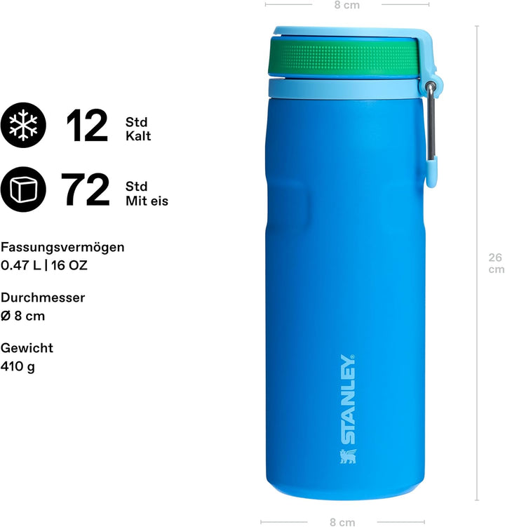 Stanley 1913 IceFlow Bottle Twist Flip 0.47L - Kühlt 12 Stunden - 3 Tage Eisgekühlt - Spülmaschinenf