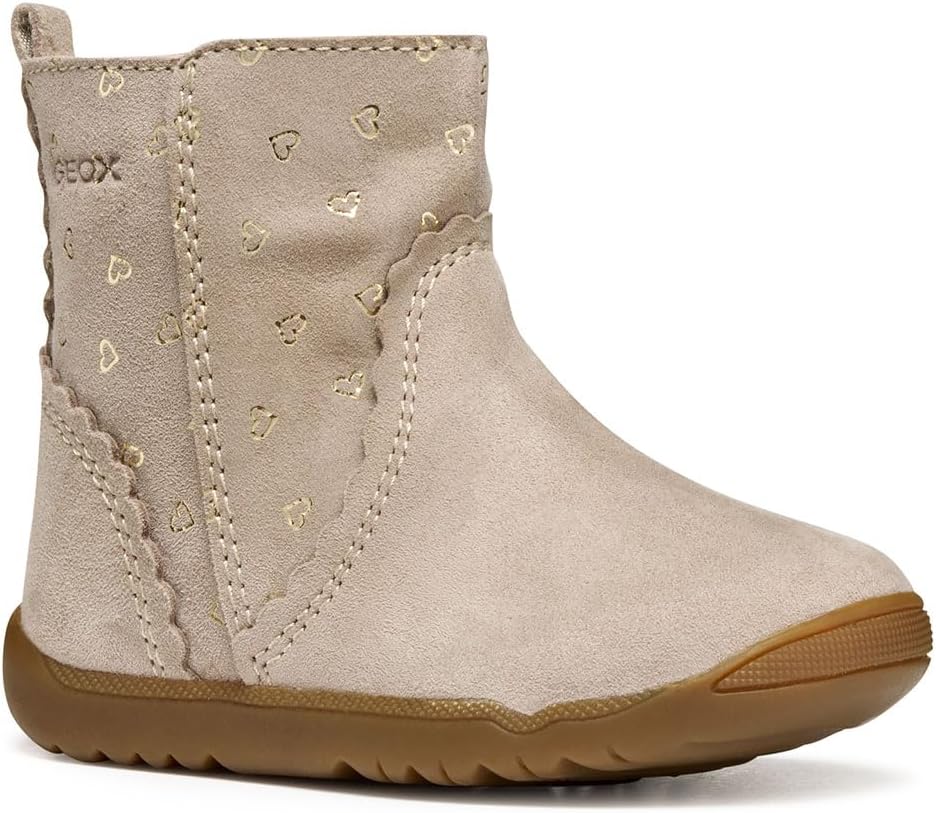 Geox Mädchen B Macchia GirlFirst Walker Shoe 18 EU Beige, 18 EU Beige
