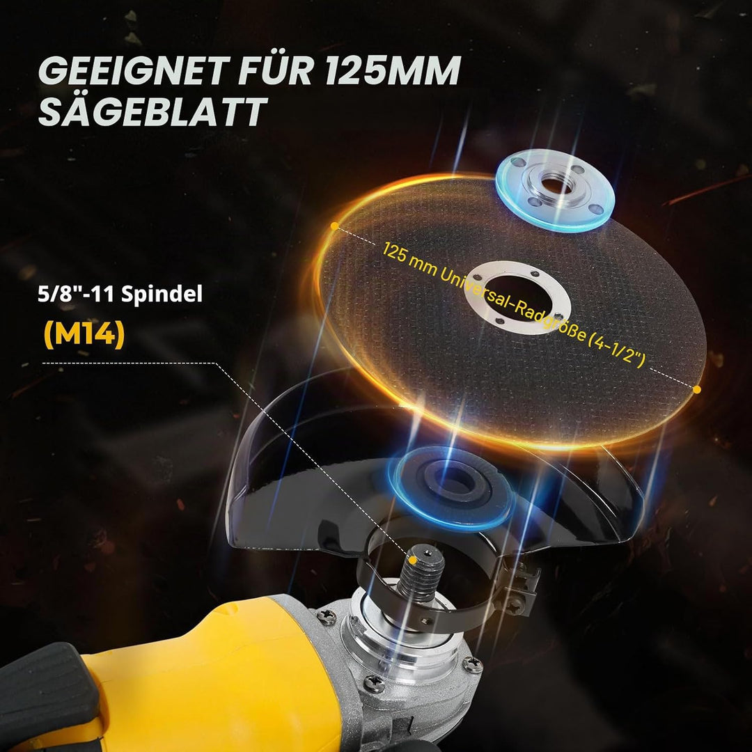 Akku-Winkelschleifer für Dewalt 18 V 20 V, 125 mm, 8500 U/min, bürstenlos, elektrisch, 3-Gang-Schlei