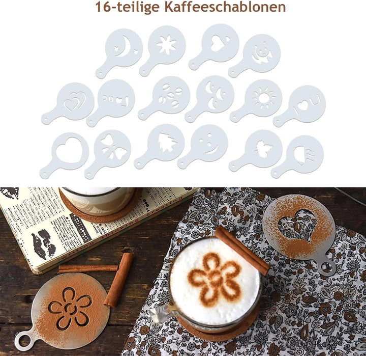 FITNATE Elektrischer Milchaufschäumer Stab, USB Handheld Milchschäumer Stab mit 3 Stufen, 2 Edelstah