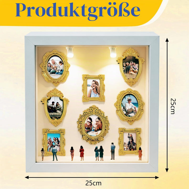 DIY Mini Museum Silhouettenbox mit Licht, Shadow Box Bilderrahmen Set, Museum of us, Foto Erinnerung